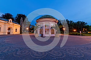 Spa architecture at night - FrantiÃÂ¡kovy LÃÂ¡znÃâº Franzensbad